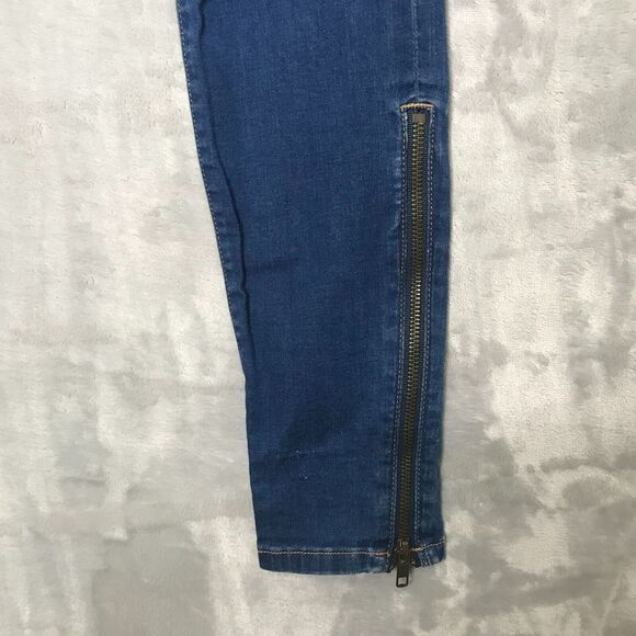 Current/Elliott The Ankle Legging With Zip Womens 26 Medium Blue Wash Jegging - Picture 3 of 9